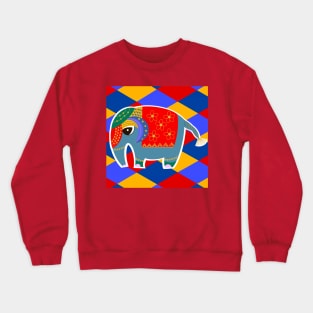 Colorful Elephant Crewneck Sweatshirt